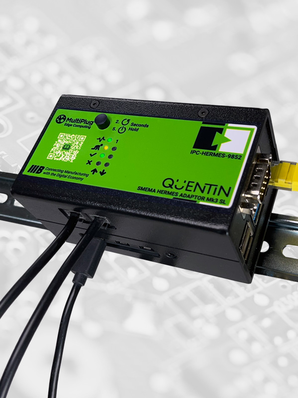 SMEMA Hermes Adaptor Front on Din Rail SMEMA Hermes Adaptor Front on Din Rail